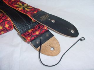 1960s 70s Vintage Bobby Lee No Mishap Woven Guitar Strap Great 