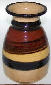 Bloomington Pottery Company Art Pottery 5 1 4 Vase Brown Earthtones 