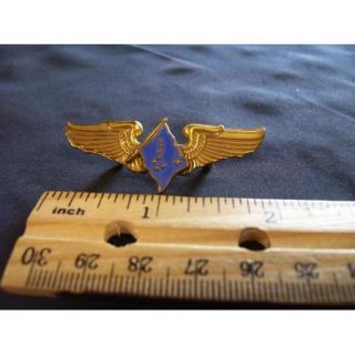 Vintage Aviation Pilot Pins 1 Sterling Silver Wings/Prop & 1 w/Flag 