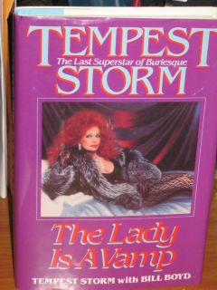 Tempest Storm The Lady Is A Vamp Autographed Signed Book