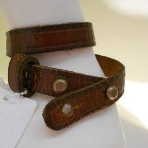 POLO RALPH LAUREN NWT Bracelet Choker Necklace Brown Leather 