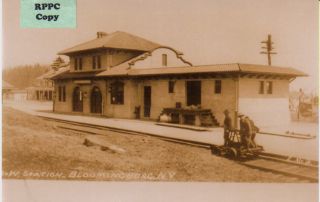   Western Railroad Depot (train station) at Bloomingburg, Sullivan Co NY
