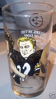 1990 McDonalds Pittsburgh Steelers Glass Bobby Layne