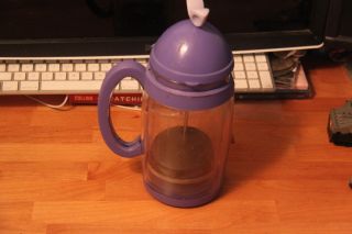French Press Coffee Maker by Tupperware A Blue RARE EURO STYLE