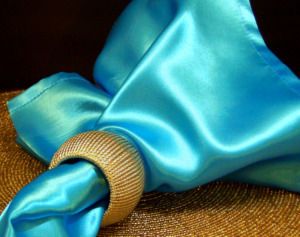 Turquoise Blue Polyester Satin Napkins 100s More