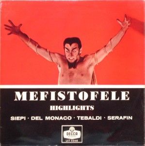 LXT 5568 Mefistofele Highlights U K 1960 LP Decca