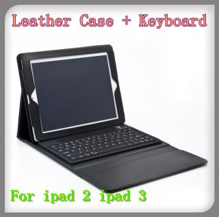   Case Cover Wireless Bluetooth Keyboard for iPad 2 Tablet Black