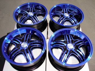   Blue Rims Tercel Del Sol galant Civic Lancer Miata 4 Lug Wheels