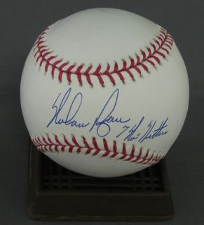 Nolan Ryan Autographed MLB Baseball Rangers 7 No Hitters