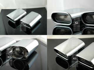 BMW x5 Dual Exhaust Tips Stainless Chrome 3 0L E53