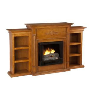   Fireplace with Cabinet Bookcases Mantel, TV/Media Stand Console
