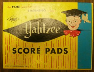 Yahtzee Score Pads 1956 E s Lowe Board Game Complete