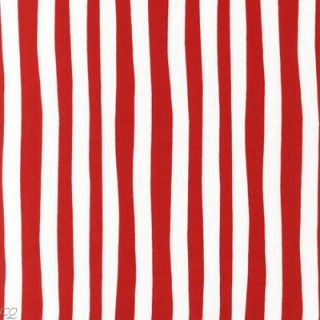   Dr Seuss Stripes Crimson Red White Fat Quarter Robert Kaufman