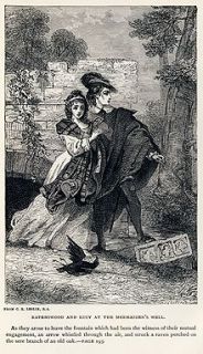 Edgar and Lucie at Mermaidens well by Charles Robert Leslie (1886 
