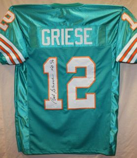 Bob Griese Autographed Miami Dolphins Teal Jersey Authenticated by JSA 