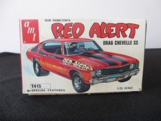 Vintage AMT Model Car Kit Bob Hamilton Red Alert Chevy Chevelle SS 1 