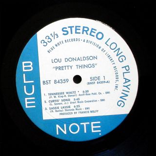Lou Donaldson Pretty Things LP Blue Note BST 84359 Orig US 1970 RVG 