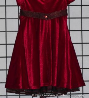 Stunning Bonnie Jean Girls Red Holiday Dress Sz 5