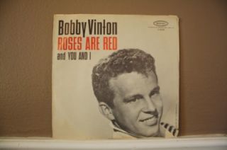 Bobby Vinton Roses Are Red 45 RPM   Numbers Etched On Record