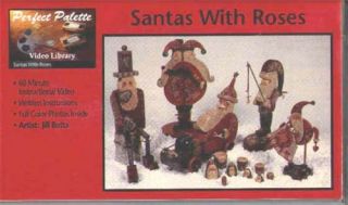   Painting VHS Video Santas with Roses Jill Botts 11040 New