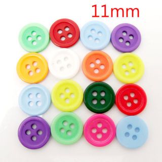    Mixed Resin 4 Holes Sewing Buttons Scrapbooking 11mm Knopf Bouton