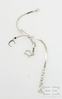 Christian Dior Silver Bow Charm Bracelet