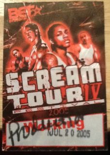 Bow WOW Chris Brown 2005 Bet Scream Tour 4 Backstage Pass
