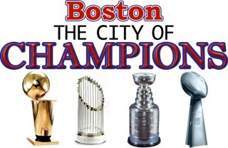 Boston City of Champions T Shirt Patriots Red Sox Bruins Celtics New 