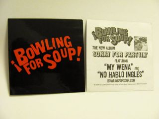 Bowling for Soup Sorry Partyin Bike Board Amp Sticker