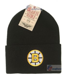 New Boston Bruins American Needle Black NHL Hockey Ski Knit Beanie Cap 