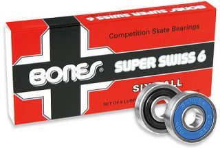 Bones Skateboard Super Swiss 6 Bearings Powell Peralta