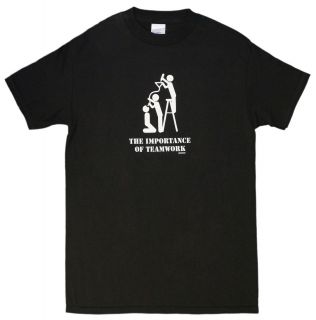   Graphic Tee The Importance of Teamwork Funny Beer Bong Shirt