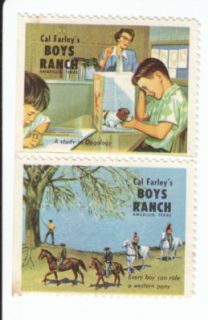 Vintage Cal Farley Boys Ranch Amarillo Texas TX Stamp