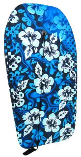 blue hibiscus flowers 33 inch body board boogie surf