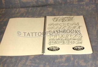 Boog Gangster Gentlemans Tattoo Flash Script Book Gun Kit Flash 