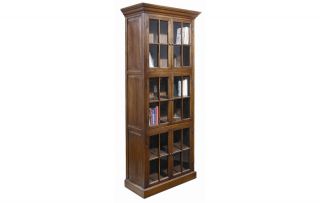   Stack Bookcase Adjustable Shelves Mullion Glass Doors New