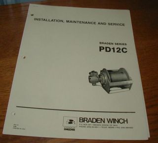 braden winch installation maintenance and service manual pd12c 32 
