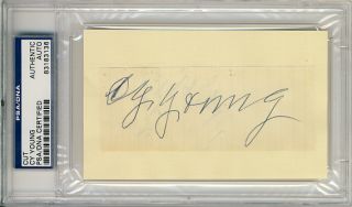 CY Young Signed Autographed Cut PSA DNA Slabbed HOF