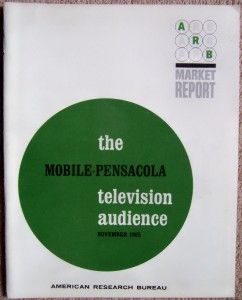 Mobile Al Pensacola FL TV Ratings Book Guide Nov 1965