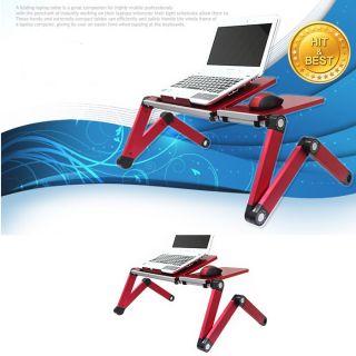   Aluminum Laptop Table Stand Read Bed Book Tray Notebook Desk