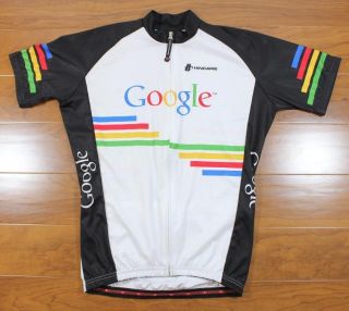 Mens Hincapie Black/White Cycling Jersey Google Logo Size Large