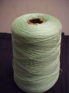 bramwell silky light green knit crochet yarn cone