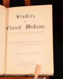   in Clinical Medicine Division I May to October Byrom Bramwell