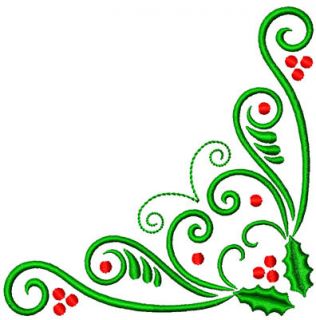 Christmas Borders Corners Embroidery Designs CHSMS15