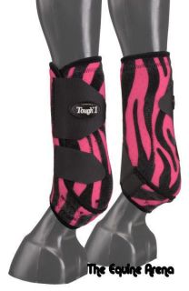 Tough 1 Extreme Vented Sport Boots Pink Zebra Fronts Mediums