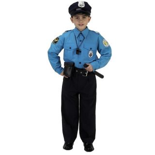 Jr Police Officer Cop Kids Boys Girls Costume 4 6