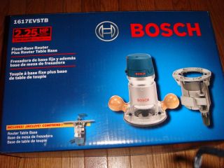 Bosch 1617EVSTB 2 1 4 HP Fixed Base Electronic Router and Router Table 