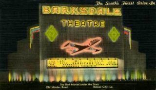Bossier City La Movie Drive in Theatre Postcard Print