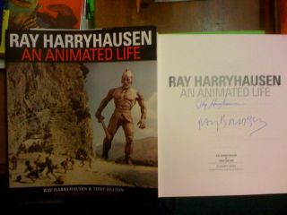Ray Bradbury Signed Harry Harryhausen Animated Life 1st