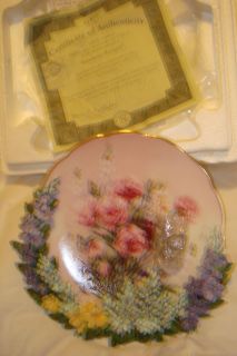 Bradford Exchange Lena Lius Garden Treasures Luminous Bouquet Plate 